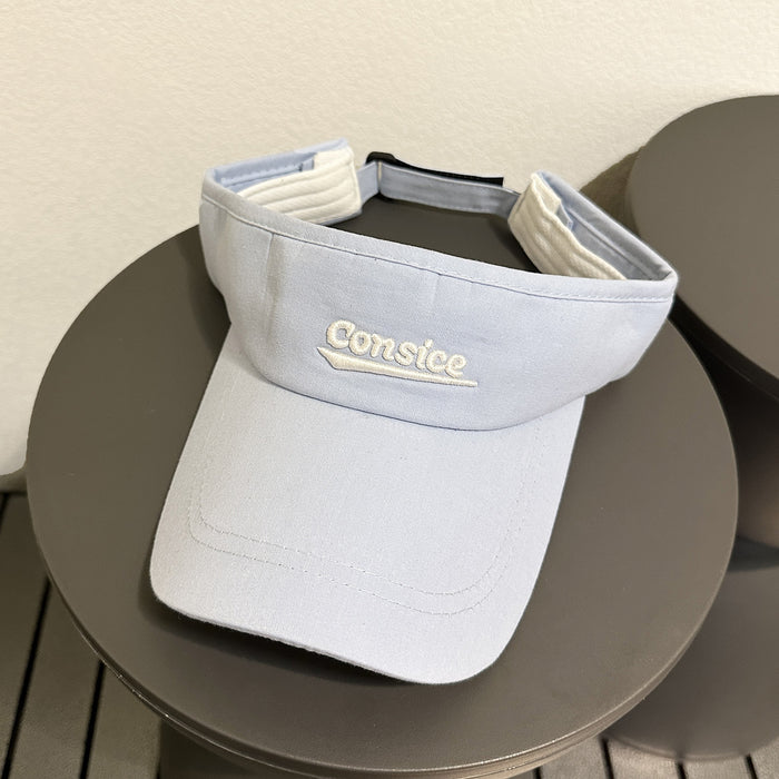 Wholesale Simple letter duck tongue empty top hat for outdoor sports, running, sun shading, no roof, casual sun protection