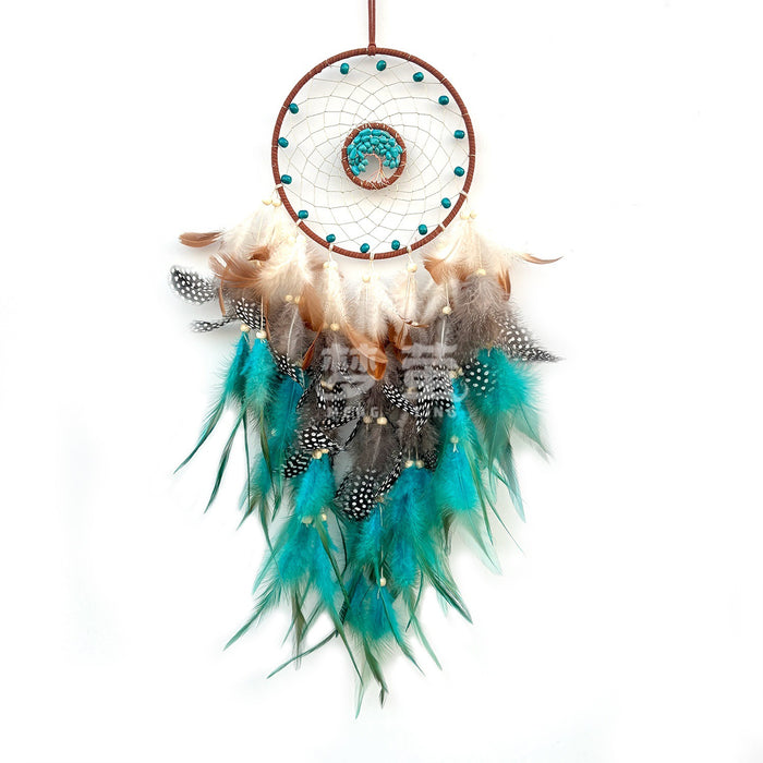Wholesale Crystal Feather Dreamcatcher Handmade Tree of Life Room Decor MOQ≥2