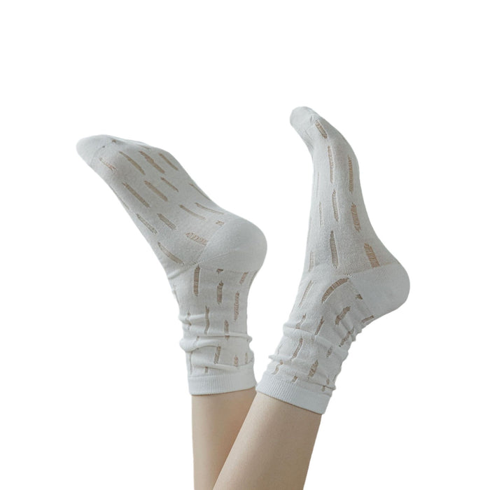 Wholesale Lightweight mesh tube socks, combed cotton antibacterial socks, stacked socks