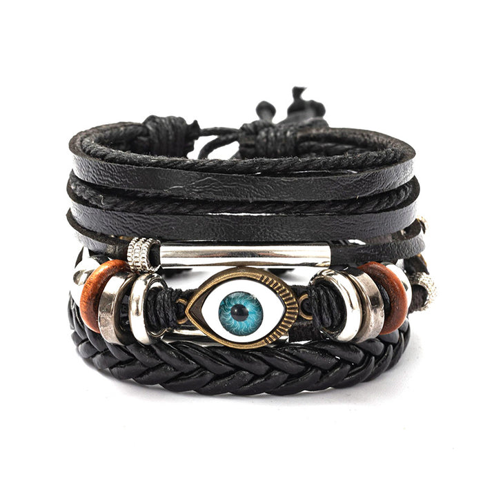 Wholesale 4pieces/pack Men's Bracelets Evil Eye Fashion Jewelry Bracelet JDC-BT-XH020