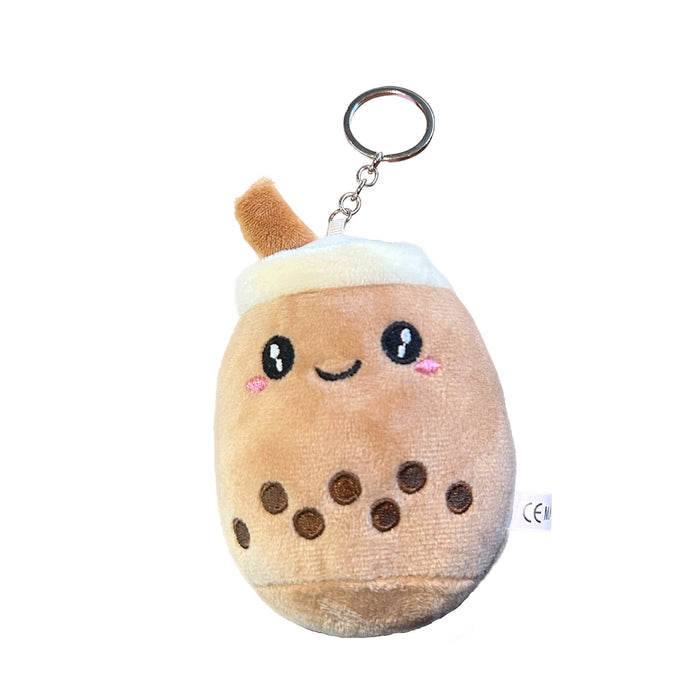 Wholesale Creative Milk Tea Plush Bag Pendant Cute Cartoon Furry Keychain Pendant Accessories Car Pendant