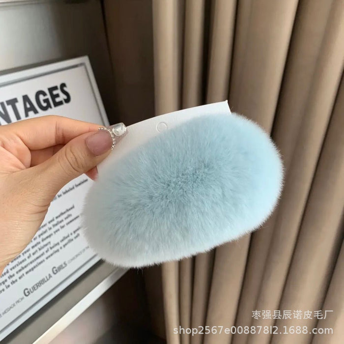 Wholesale Plush hair accessory with oversized cute fur clip