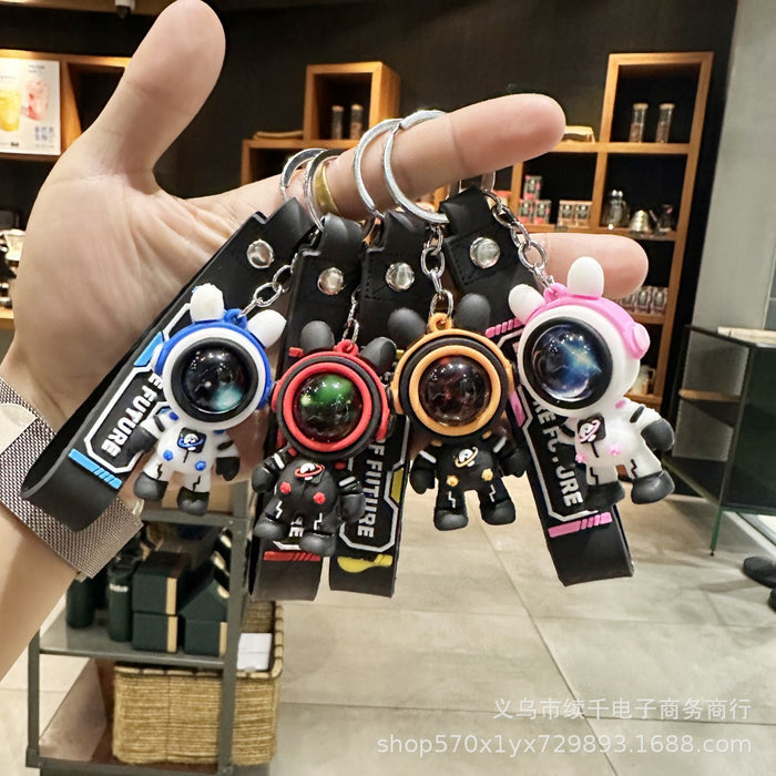 Wholesale Cartoon astronaut keychain couple gift bag decoration creative car keychain pendant