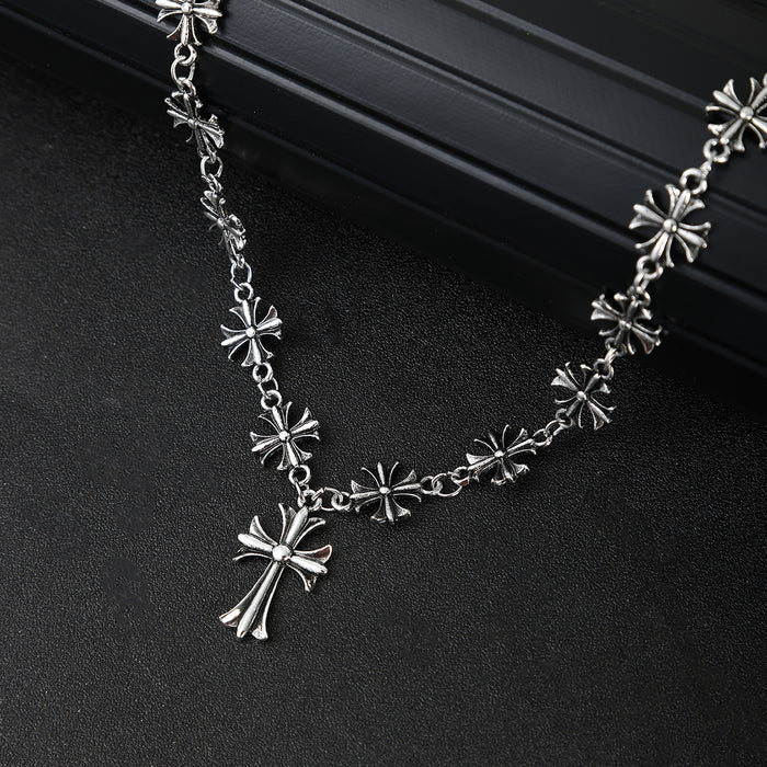 Wholesale Jewelry without cross pendant punk style thick chain collarbone chain necklace for women