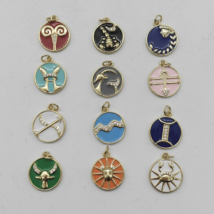 Wholesale Retro Niche Non Fading High-end Animal Totem Oil Drop Pendant JDC-PT-YJ005