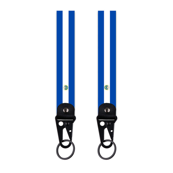 Wholesale  simple world flag  alloy car keychain pendant