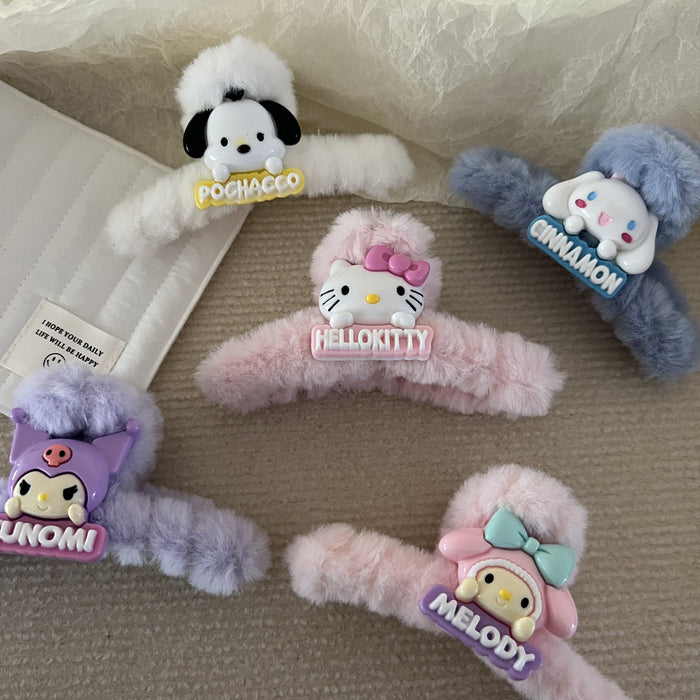 Wholesale Cartoon Cute Plush Hair Clips JDC-HC-Wangl003