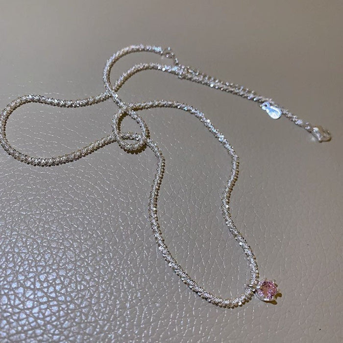 Wholesale Necklace with super sparkling fashion, light luxury, high-end feeling, collarbone chain