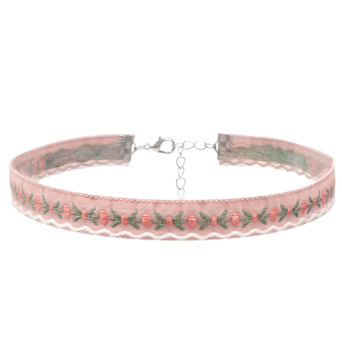 Wholesale Jewelry Pink Love Pendant Neck Chain Item Clavicle Chain Butterfly Necklace