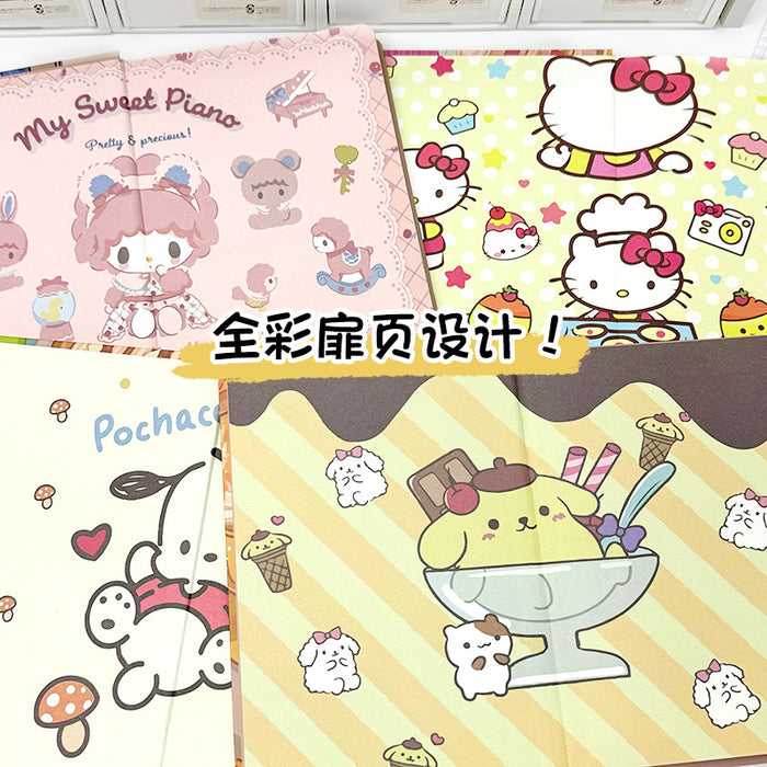 Wholesale 5pcs Cute Gourmet Bento Notebook Color Page Hard Cover Book Thickened Hand Book Cat Student Notepad