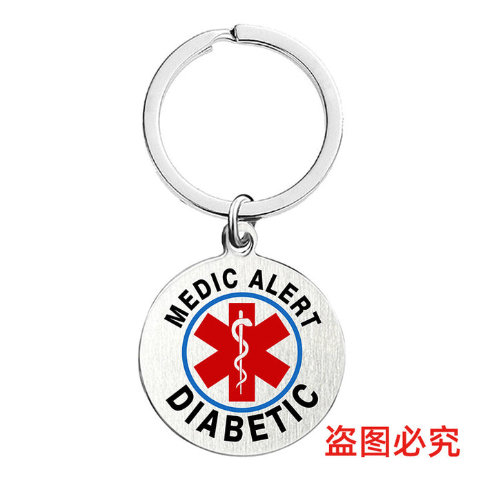 Wholesale Medical Symbol Snake Caduceus Creative Metal Keychains JDC-KC-GangGu055