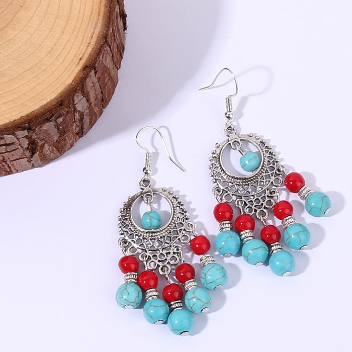 Wholesale Tassel retro earrings, eyebrow center pendant, forehead chain