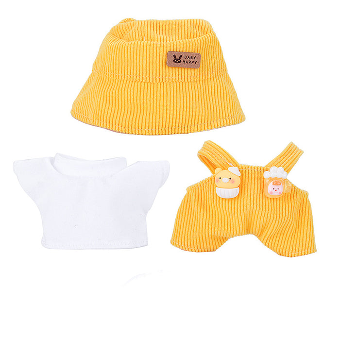 Wholesale Only Clothes Fisherman Hat Intimates Suspenders Set Baby Clothes Vinyl Doll Plush Doll clothes