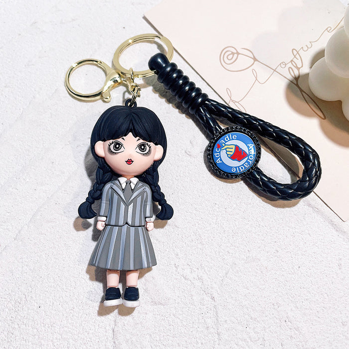 Wholesale Silicone Keychain Doll School Bag Pendant