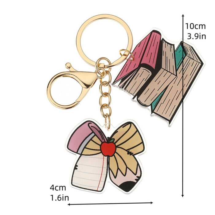 Wholesale Acrylic book pencil keychain