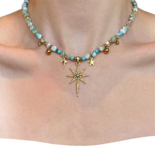 Wholesale Beaded stacking necklace Bohemian clavicle chain accessories