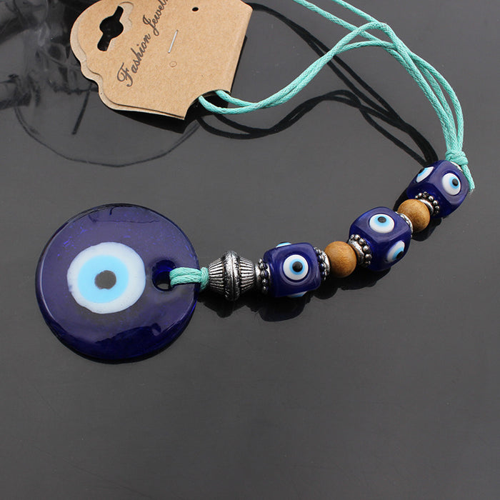 Wholesale 4 * 4 Blue Eyes Square Beads Devil's Eye Pendant