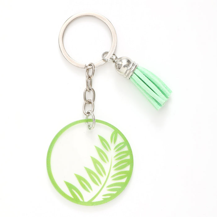 Wholesale Acrylic Flowers and Leaves Keychain JDC-KC-YiTian011