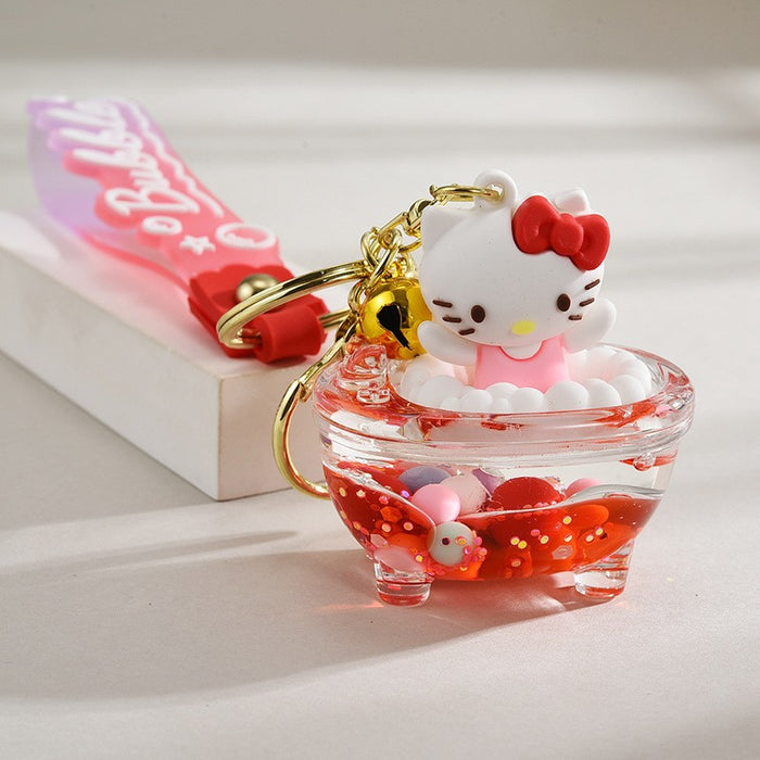 Wholesale Cartoon Quicksand Swim Ring Keychain