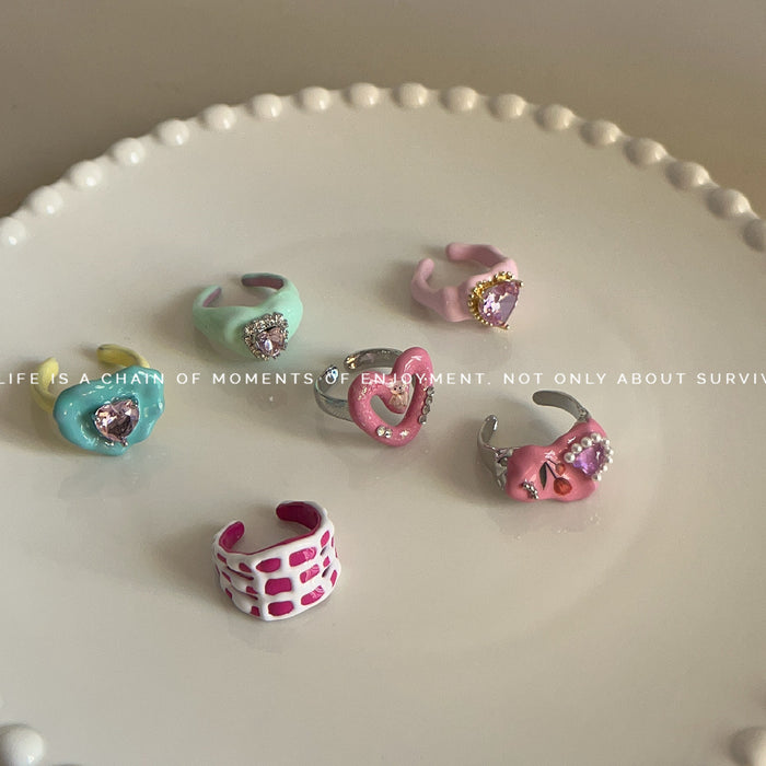 Wholesale Small niche design metal layered ring with high-end opening ring