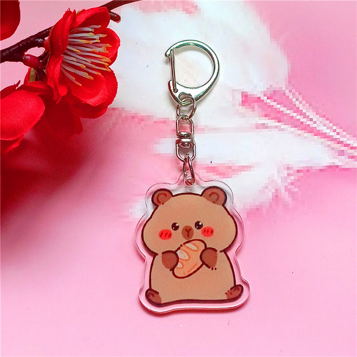 Wholesale Cartoon Keychain Acrylic Double-Sided Key Ring