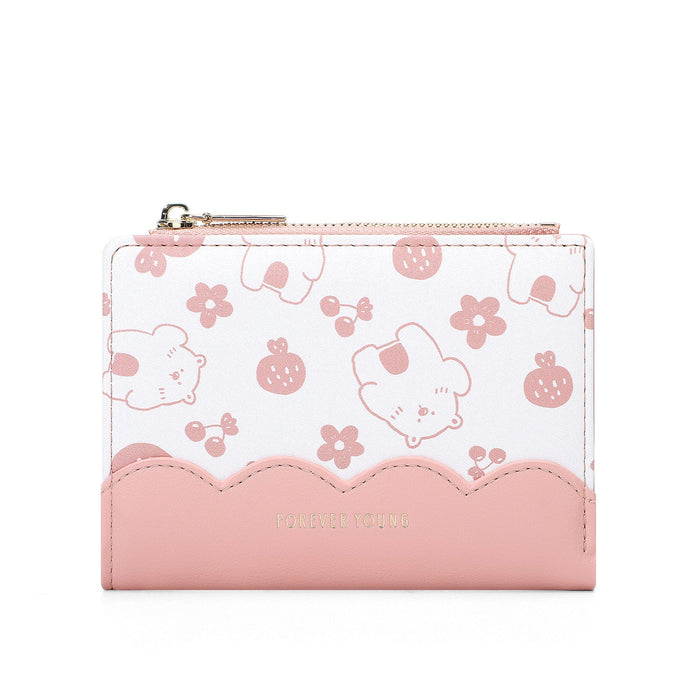 Wholesale ladies wallet compact cartoon card bag multi-card coin purse for women