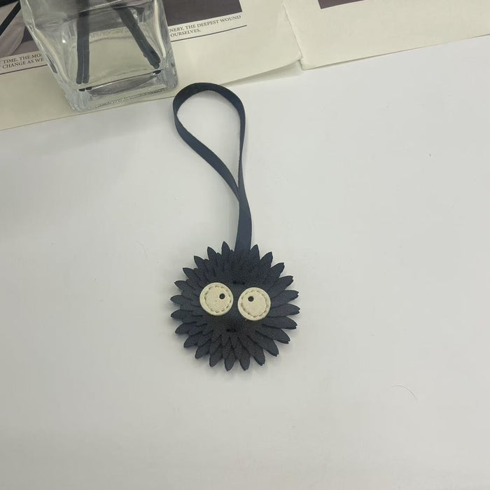 Wholesale Black Briquette Pendant Rope Pendant Lanyard Black Bag Pendant Leather Keychain