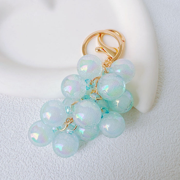Wholesale Acrylic Grape Cluster Keychain - Cute Fruit Simulated Design MOQ≥6