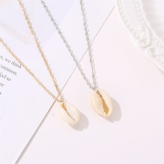 Wholesale Simple shell pendant, fashionable and versatile accessory, single-layer necklace, personalized collarbone chain