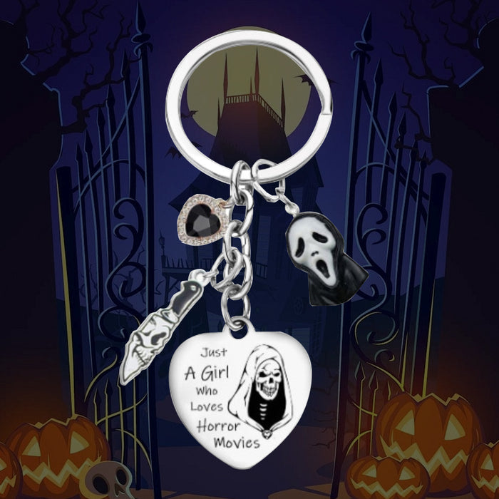 Wholesale  Series Stainless Steel Keychain Horror Movies Pendant Party Gift Backpack Pendant
