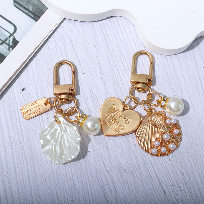 Pearl Shell Keychain Pendant