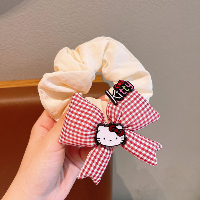 Wholesale Children' s Cotton-filled bow ponytail Hair Scrunchies