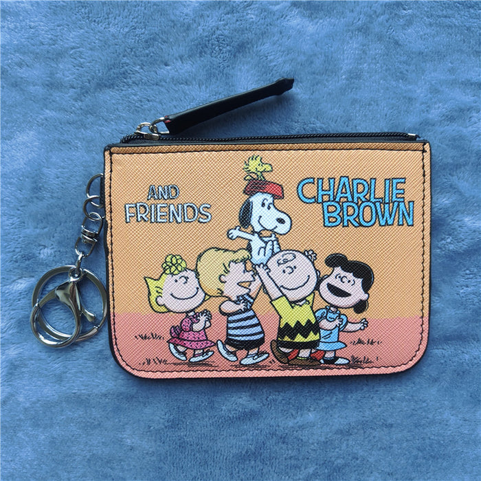 Wholesale Student Cartoon Leather Wallet with Keychain