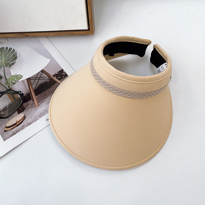 Wholesale New Ice Silk Large brimmed Artistic Sky Top Hat for Travel Sunscreen and Sunshade Sky Top Sun Hat