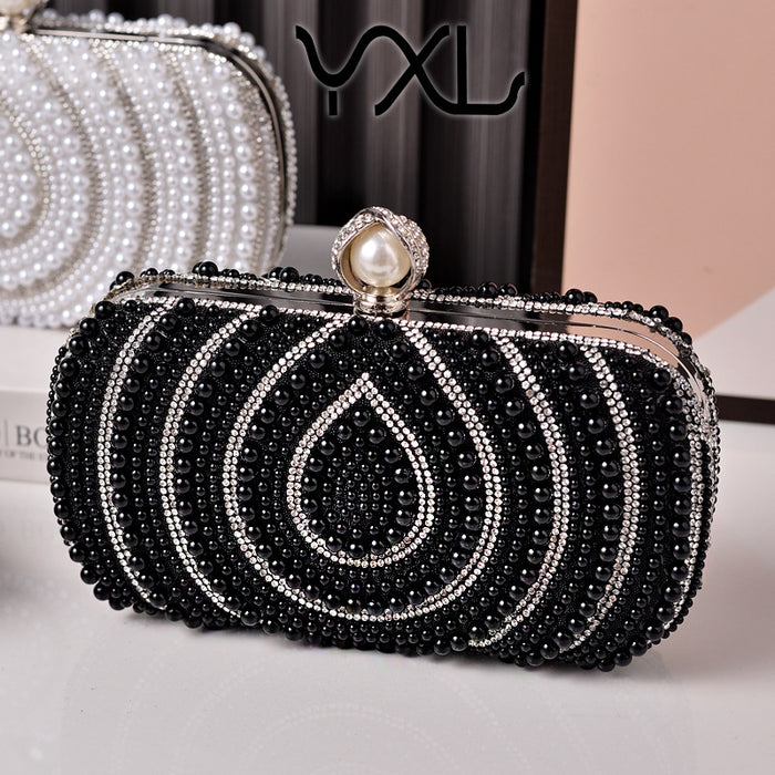 Wholesale Pearl Women's Wedding Bag Vintage White Cheongsam Clutch Bag JDC-HB-YX010