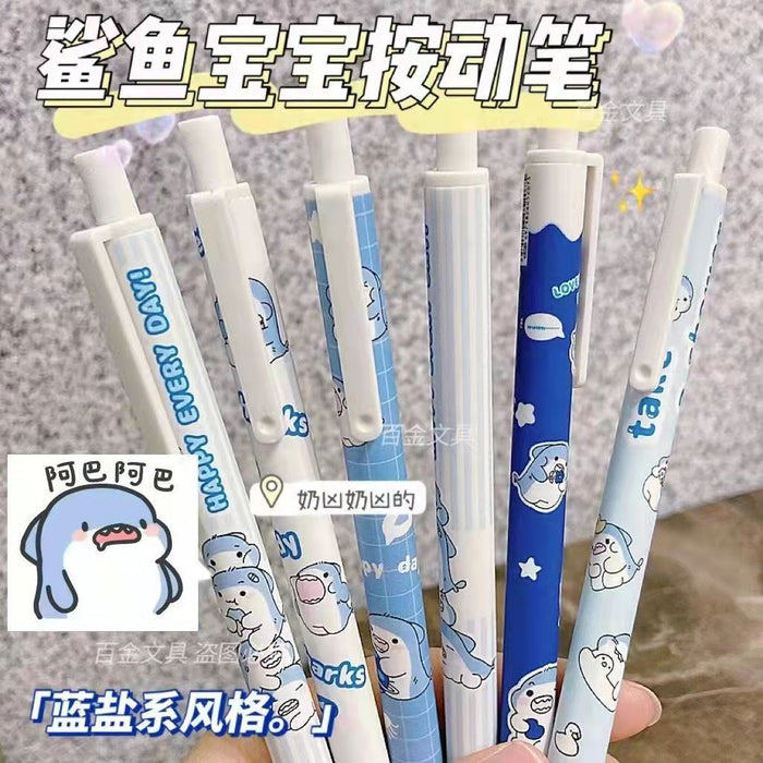Wholesale Student cartoon press gel pen  cute wind 0. 5 press black sign pen student
