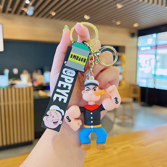 Wholesale Cartoon keychain backpack small pendant creative personality car keychain cute ornament