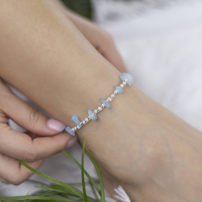 Wholesale Simple and versatile retro ankle chain metal alloy turquoise foot accessory