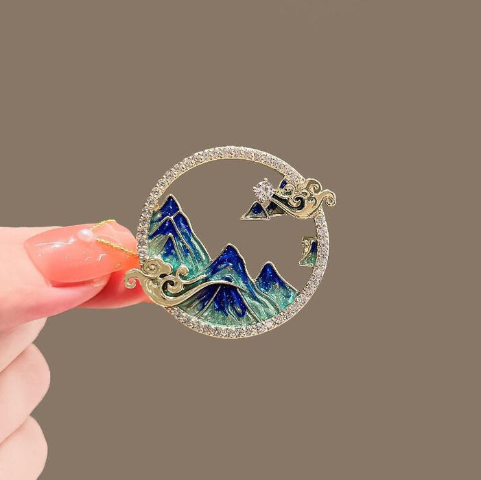 Wholesale Image brooch vintage light luxury suit accessory brooch temperament