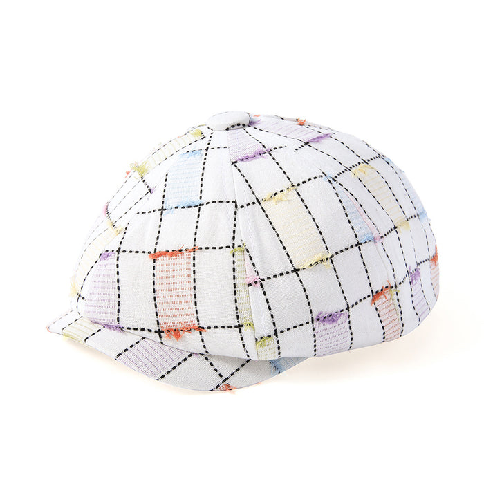 Wholesale Newspaper hat tassel octagonal hat internet famous retro beret sun protection and shading duckbill hat