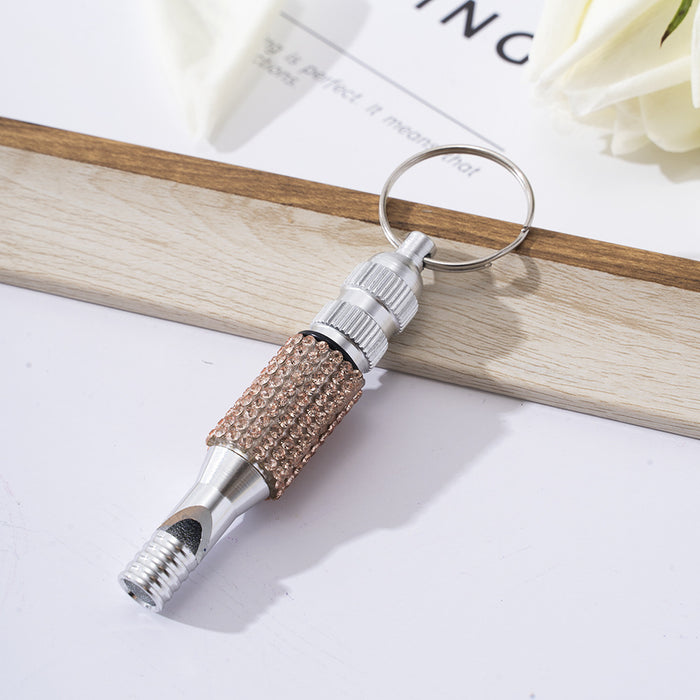 Wholesale Diamond Aluminum Whistle Keychain JDC-KC-ZY020