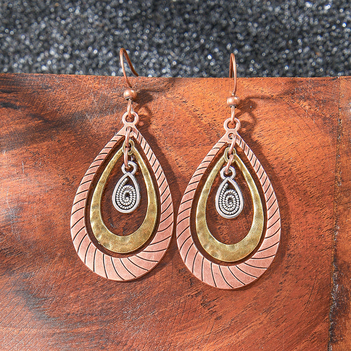 Wholesale 2pcs Vintage Bohemian Hand-made Tassel Earrings