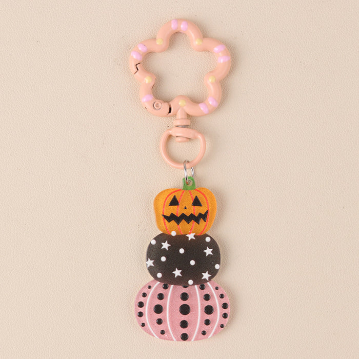 Wholesale Acrylic Fun Keychain  Series Cartoon Funny Pumpkin Ghost European and American Hanging Ornaments