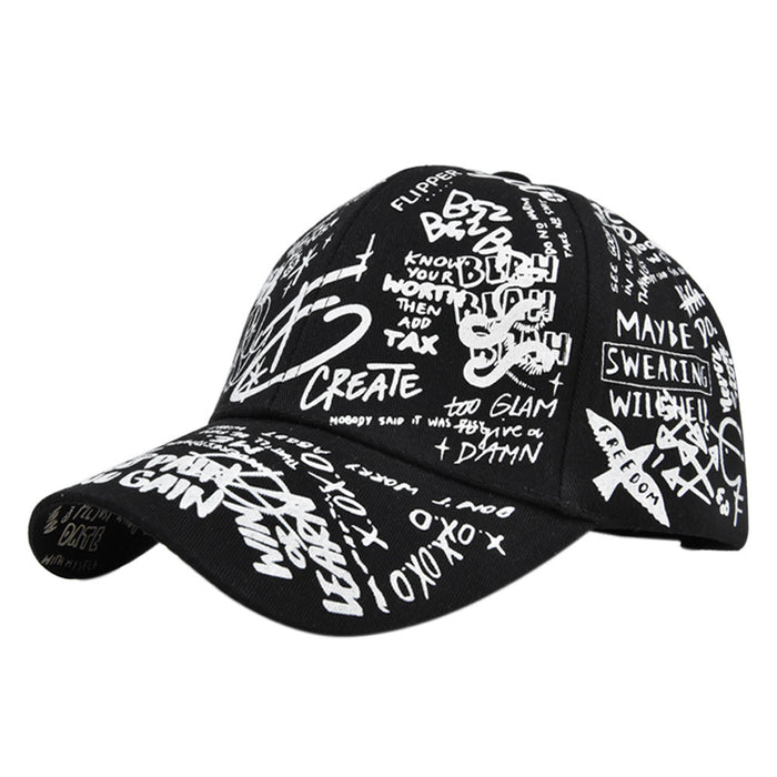 Wholesale printing baseball cap three-dimensional graffiti cap mesh baseball cap sun hat lovers hat