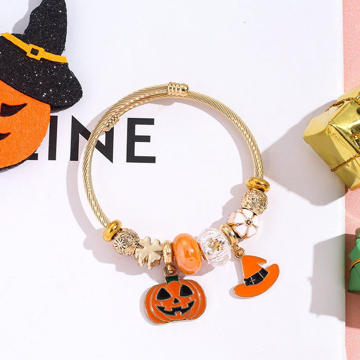 Wholesale Cartoon Stainless Steel Bracelet Magic Hat Witch Design MOQ≥2