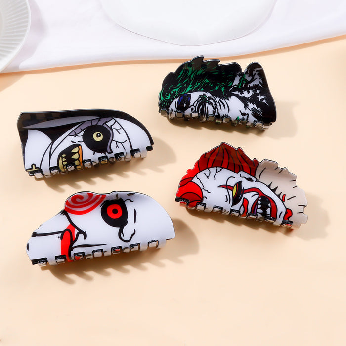 Wholesale  Dark Ghost Face Catching Cartoon Clown Hairclip Shark Clip Hair Ornament Female