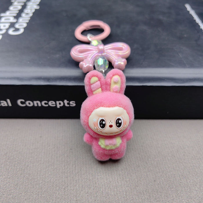 Wholesale Flocked Keychain Bag Bow Phone Ins Pendant Best Friend Gift Cute Plush Toy