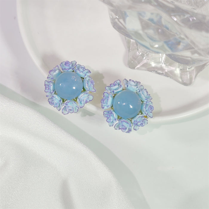 Wholesale Earring temperament, flower earrings, light luxury, high-end
