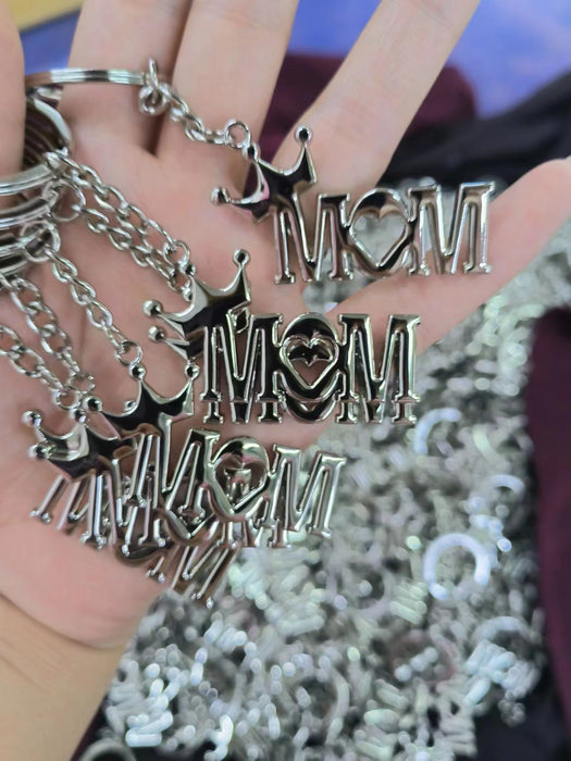 Wholesale Mother's Day Father's Day MOM English Letter Metal Keychain JDC-KC-XunX016