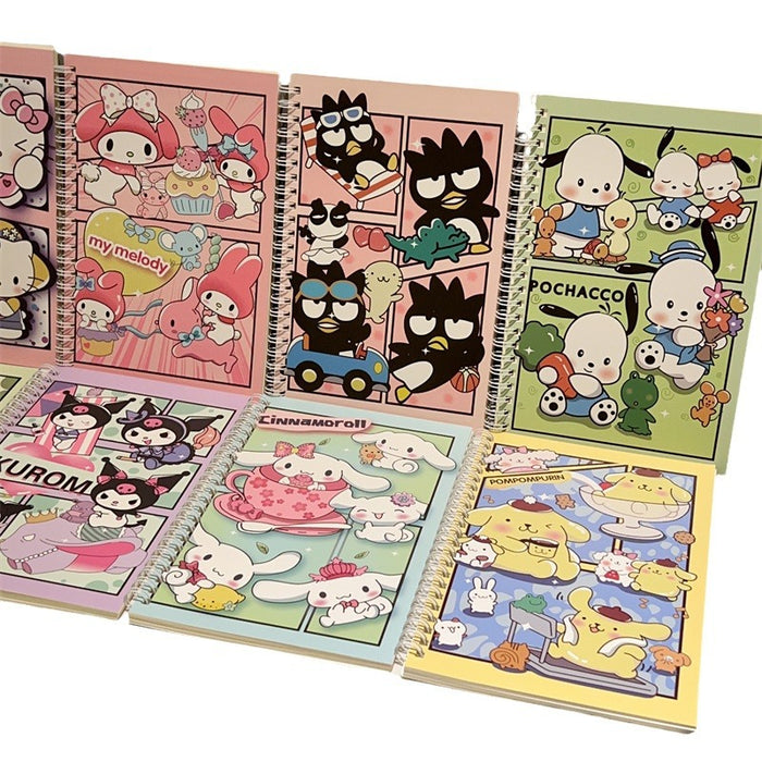 Wholesale 4 Sets of A5 Coil Cartoon Paper Notebook JDC-NK-YYC001